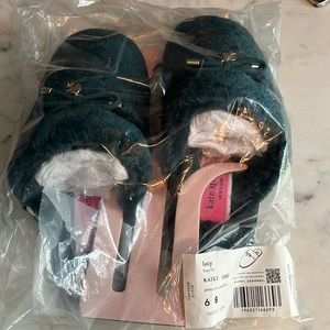 New Kate Spade Lucy Slippers size 6 in Peacock Sapphire